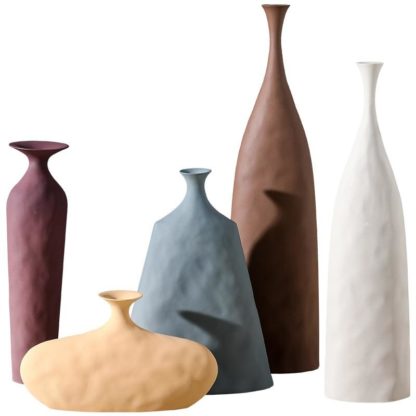 Ophelia Keramik Vase Morandi Stil Dekoration Safran Rouge