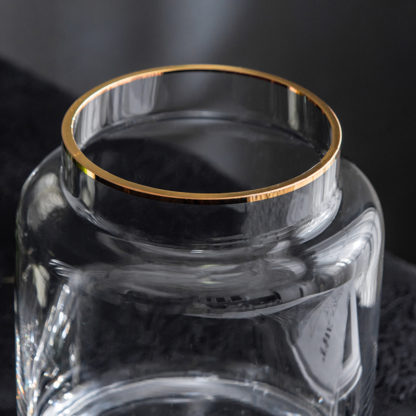 Paris transparent glas Vase gold Rand